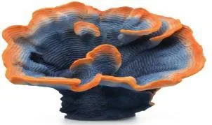 Artificial cup coral, blue and orange, 30 cm