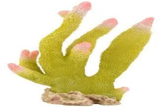 Artificial branching coral, green and pink, 36 cm