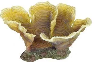 Artificial cup coral, yellow and brown, 25 cm