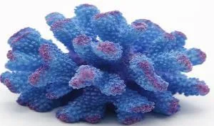 Artificial coral colony, blue and purple, 19 cm