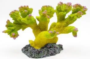 Artificial branching coral, green, 27 cm