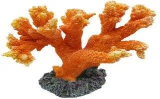 Artificial branching coral, orange, 27 cm
