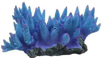 Artificial branching coral, blue and purple, 50 cm