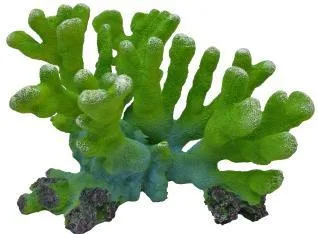 Artificial branching coral, green, 23 cm
