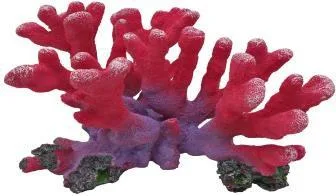 Artificial branching coral, red and pink, 19 cm