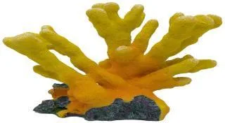 Artificial branching coral, yellow and orange, 19 cm