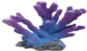 Artificial branching coral, purple and blue, 19 cm