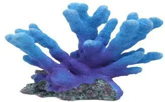 Artificial branching coral, blue and purple, 19 cm