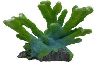 Artificial branching coral, green, 19 cm