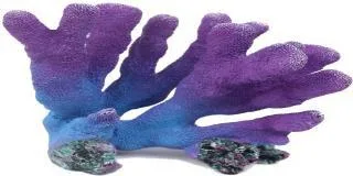 Artificial branching coral, purple and blue, 15 cm