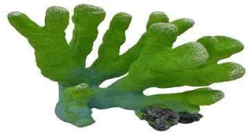 Artificial branching coral, green, 15 cm