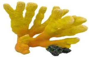 Artificial branching coral, yellow and orange, 15 cm