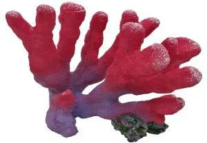 Artificial branching coral, red and pink, 15 cm