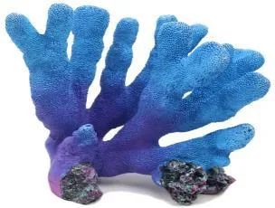 Artificial branching coral, blue and purple, 15 cm