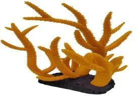 Artificial branching coral, orange, 18 cm