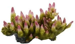Artificial branching coral, green and pink, 38 cm