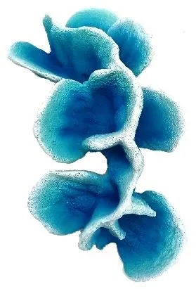 Artificial leaf coral, turquoise, 20 cm