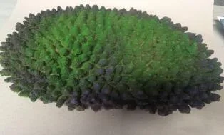 Artificial coral colony, green and purple, 41 cm