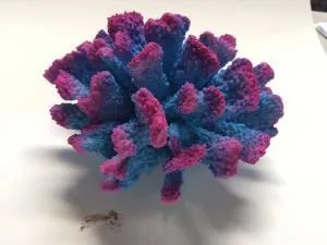 Artificial sea anemone, blue and purple, 20 cm