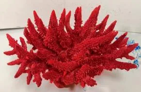 Artificial branching coral, red, 22 cm