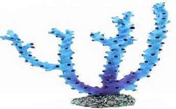 Artificial branching coral, blue and purple, 33 cm