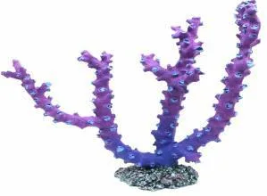 Artificial branching coral, purple and blue, 33 cm