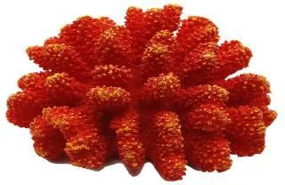 Artificial branching coral, red and orange, 13 cm