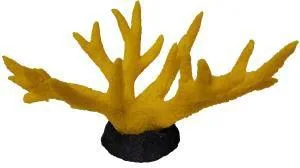 Artificial branching coral, yellow, 22 cm