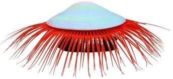 Artificial sea anemone, red and white, 17 cm