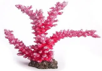 Artificial branching coral, pink and white, 23 cm