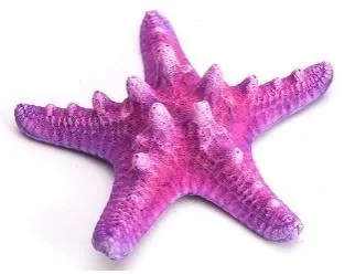 Artificial starfish, pink and purple