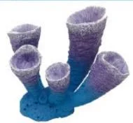 Artificial tube coral, blue and purple, 24 cm