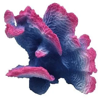 Artificial leaf coral, blue and pink, 23 cm
