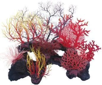 Reef centrepiece, red and yellow, 52 cm