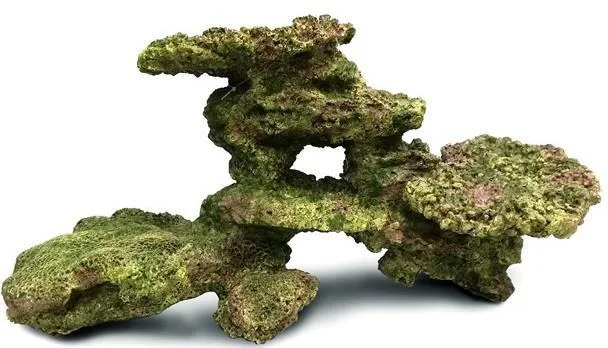 Artificial aquarium rockwork, green, 69x29x32 cm