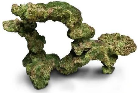 Artificial arching rockwork, green, 3-piece set, 93x33x37 cm