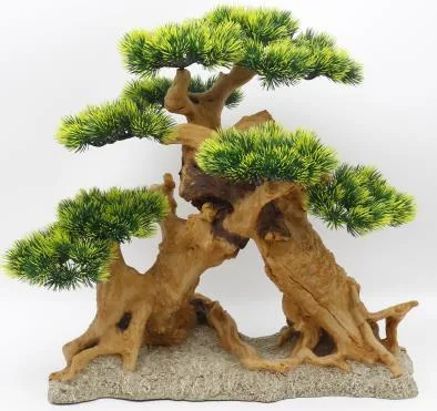 Bonsai-style aquarium tree ornament, 50x33x46 cm