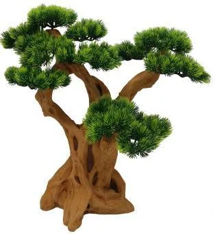 Bonsai-style aquarium tree ornament, 54x37x47 cm