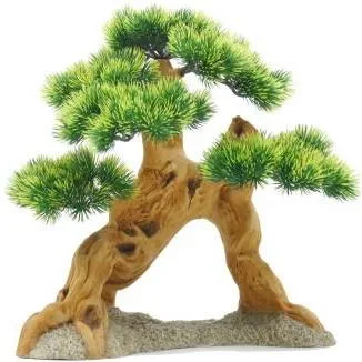 Bonsai-style aquarium tree ornament, 37x25x34 cm