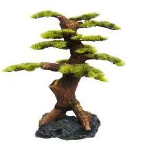 Bonsai-style aquarium tree ornament, 23x20x39 cm