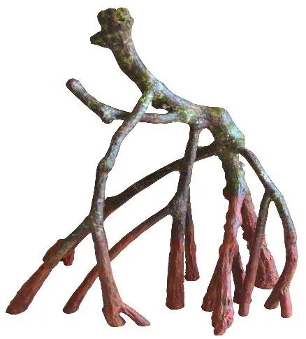 Bonsai-style aquarium tree ornament, 50x30x58 cm