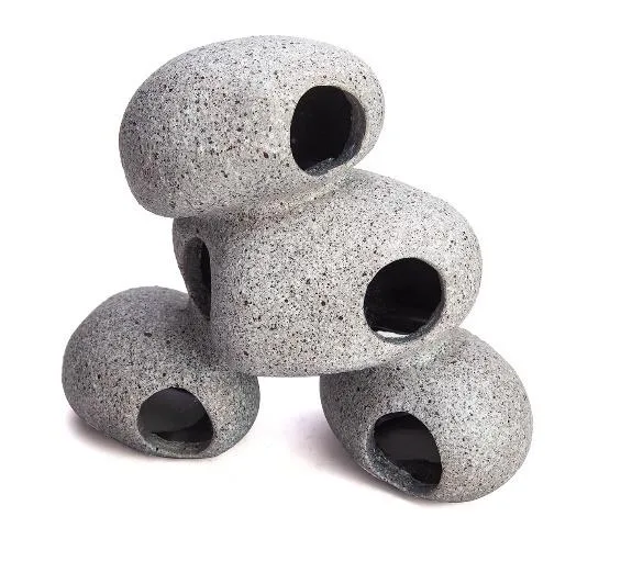 Three-stone hide with through openings, 18 cm