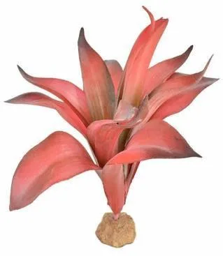 A red artificial aquarium plant