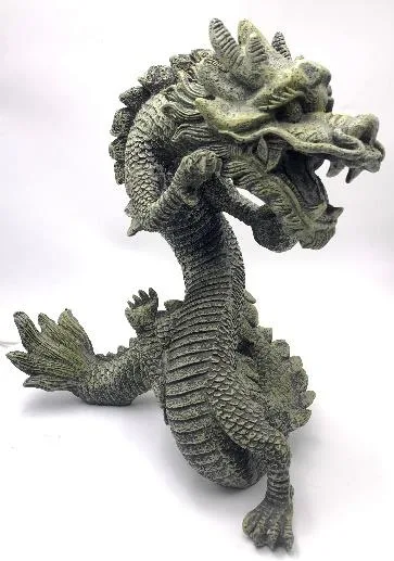 East Asian dragon, stone grey, 30 cm