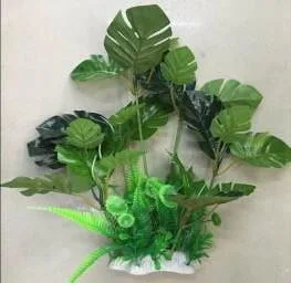 Artificial silk/plastic aquarium plant, 40 cm tall (11419)
