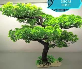 Artificial silk/plastic aquarium plant, 35 cm tall (9055)