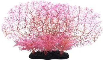 Glow-in-the-dark artificial aquarium plant, silk/plastic construction (approximately 25 cm tall)