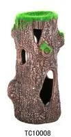 Hollow log column with three openings, 25 cm