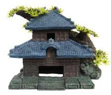 Two-storey East Asian temple building, 24 cm