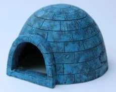 Blue stone igloo with a cave entrance, 15 cm
